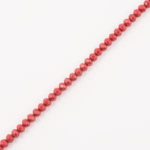 Set Polygonal Beads Red 6mm