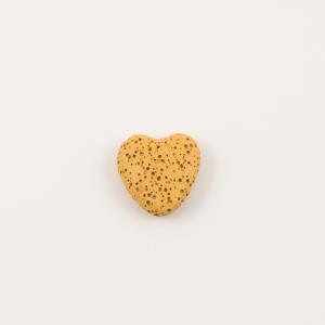 Heart Lava Mustard 2.1x1cm