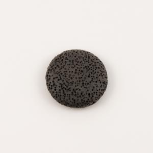 Round Lava Bead Black 3.2cm