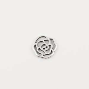 Metal Rose Silver 1.7cm