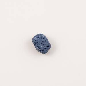 Χάντρα Λάβα Μπλε 1.5x1.2cm
