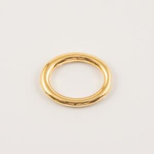 Gold Plated Oval Hoop 3.6x2.9cm