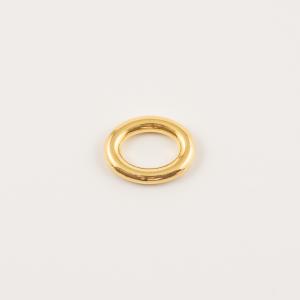 Gold Plated Oval Hoop 2.4x1.8cm