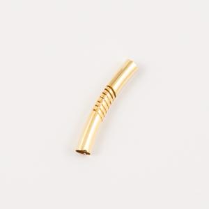 Gold Plated Metal Tube 3.2x0.4cm
