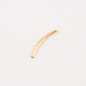 Gold Plated Metal Tube 3.5x0.3cm