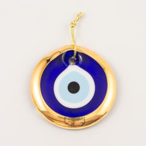 Glass Eye Blue-Gold (7cm)