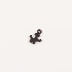 Puzzle Piece Black 1.4x1.1cm
