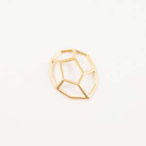 Gold Plated Metal Shell 3.3x2.5cm