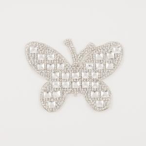 Fusible Butterfly Rhinestones 8x6cm