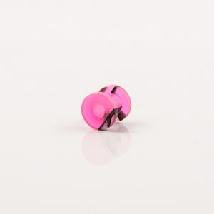 Σκουλαρίκι Streching Ροζ 6mm