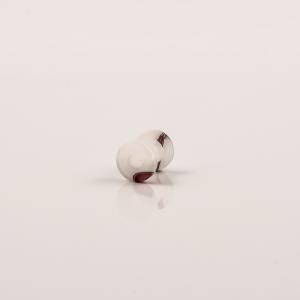 Σκουλαρίκι Streching Διάφανο-Κόκκινο 5mm