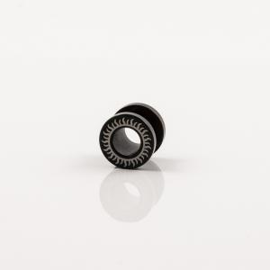 Σκουλαρίκι Streching Μαύρο Ήλιος 8mm