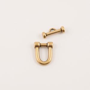Clasp with Bar Bronze 2.1x1.7cm