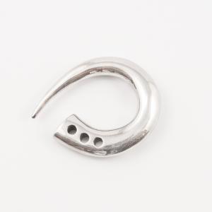 Metal Snail Stretching Silver 1cm
