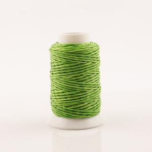 Waxed Cotton Cord Lime Green  30m