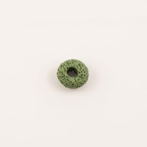 Κεραμική Χάντρα Ροδέλα Πράσινη 1.6cm