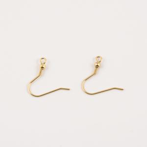 Gold Plated Steel Hooks 2.2x2.1cm