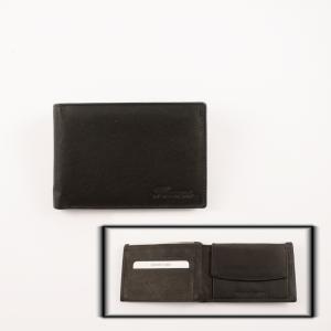 Leather Wallet Black "Kouros" (13x9cm)