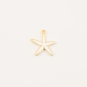 Gold Plated Starfish White