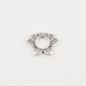 Metal Flower Silver 3x2.3cm