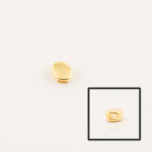 Gold Plated Oval Bead 6x5mm
