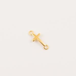Gold Plated Metal Cross 2x0.8cm