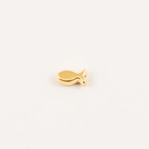 Gold Plated Metal Fish 9x5mm