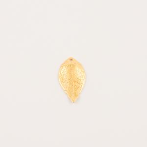 Gold Plated Embossed Leaf 2.6x1.5cm