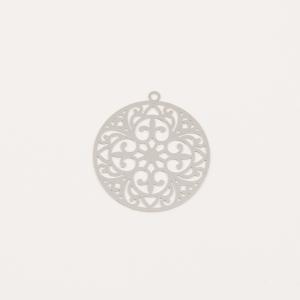 Round Perforated Item Silver 3cm
