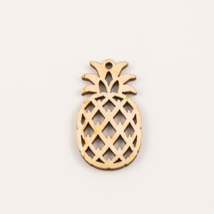 Wooden Pineapple Natural 4x2.5cm