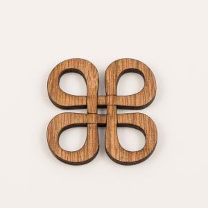 Wooden Celtic Cross Brown 4x4cm