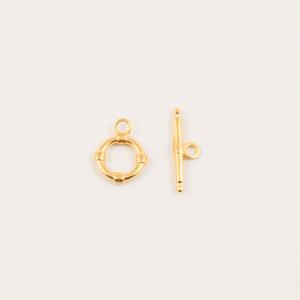Gold Plated Clasp Circle 1.6x1.3cm