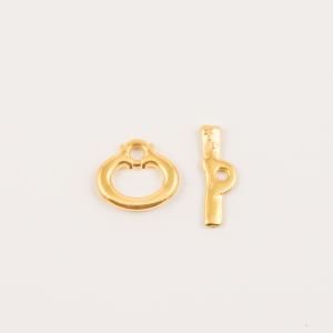 Gold Plated Clasp Circle 1.9x1.7cm