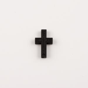 Wooden Cross Black 2.7x1.7cm