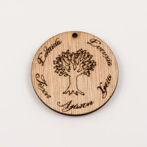 Wooden Decorative Wishes Circle 5cm