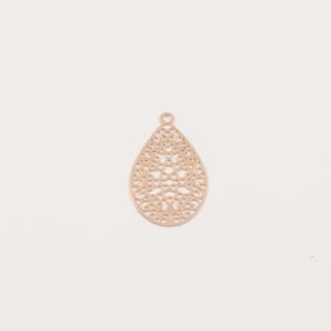 Filigree Τeardrop Ivory 1.5x2.5cm