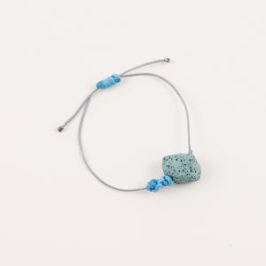 Bracelet Lava Pebble Light Blue