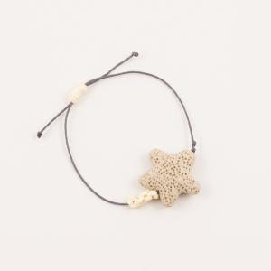 Bracelet Lava Starfish Ivory