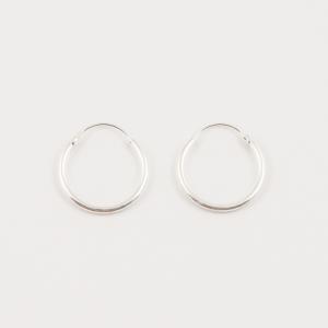 Earrings Hoops Silver 2.1cm