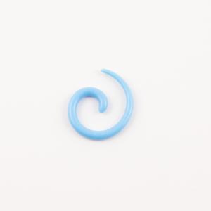 Earring Snail Acrylic Light Blue