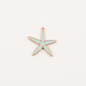 Starfish Light Blue Enamel 3.3x3cm