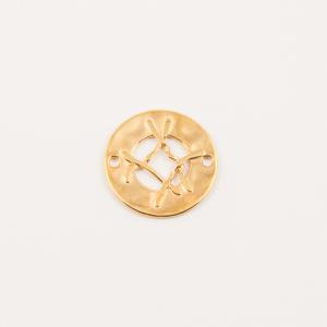 Gold Plated Round Grid Item 3.1cm