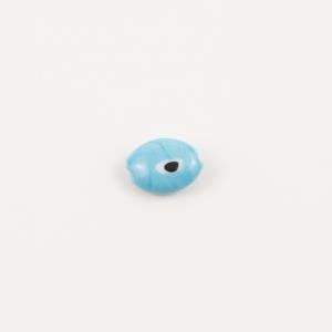 Glass Eye Oval Red 2.2x2.1cm