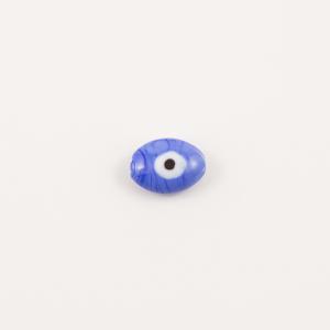 Glass Eye Oval Blue 2x1.5cm