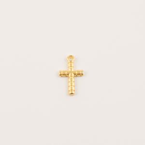 Gold Plated Metal Cross 1.9x1.1cm