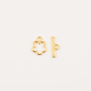 Gold Plated Clasp Flower (2x1.5cm)