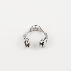 Ατσάλινα Ακουστικά Ασημί 2.7x3.2cm