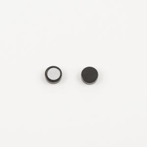 Magnetic Stud Earring Black 8mm