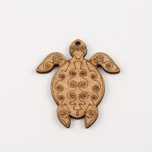 Wooden Turtle Beige 6x5.6cm