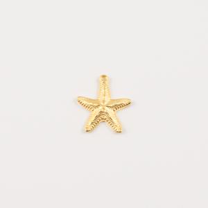 Gold Plated Metal Starfish 2x1.8cm